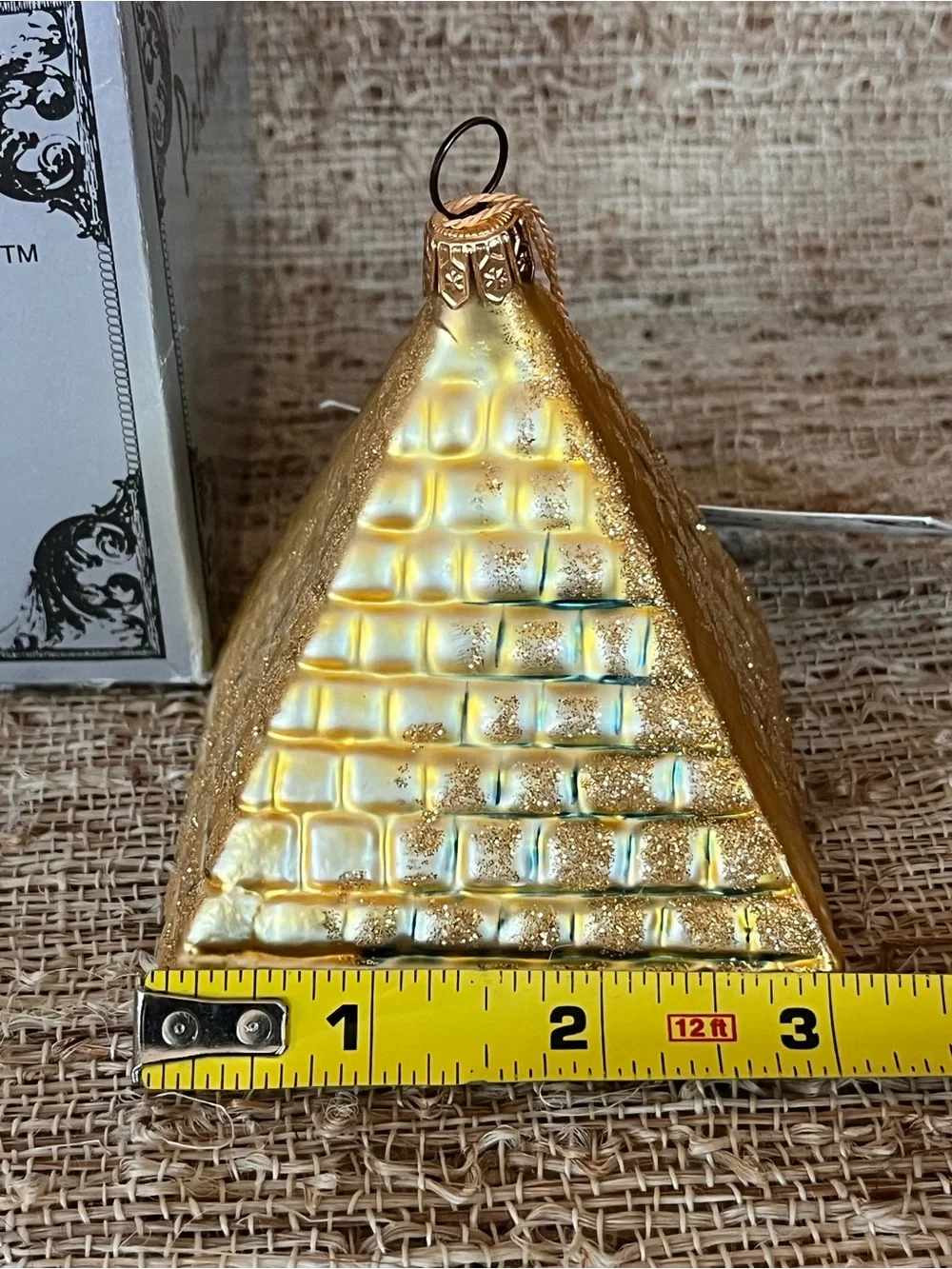Polonaise Gold Pyramid Holiday Ornament